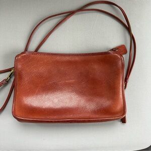 Vintage Coach Glove-Tanned Leather Zip Portfolio bag USA made